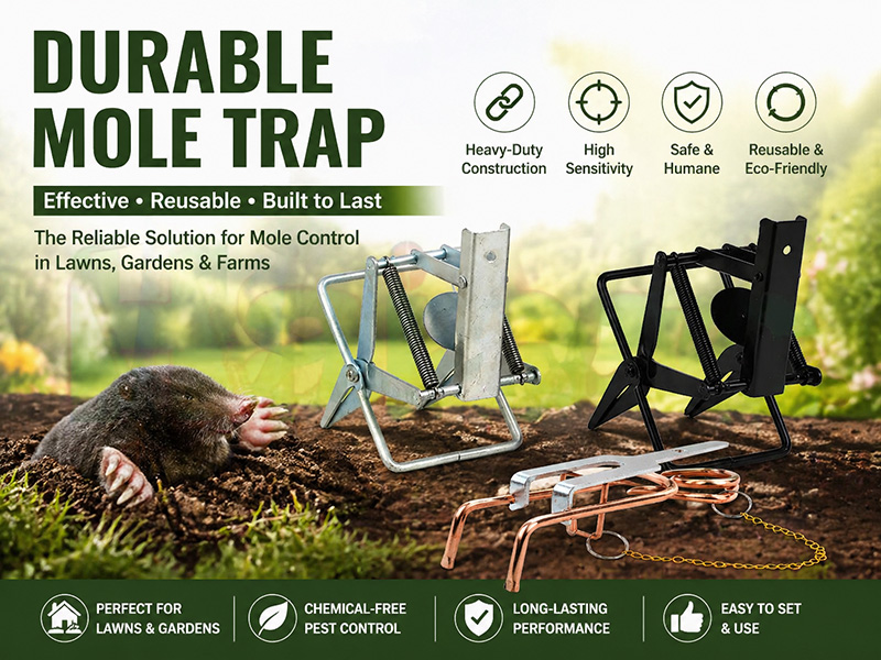 Durable Mole Trap – Heavy-Duty Garden & Lawn Mole Control