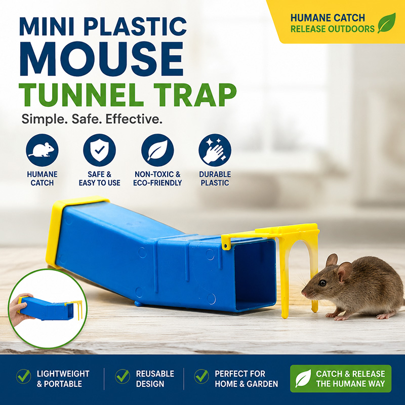 Mini Plastic Mouse Tunnel Trap – Safe and Effective Rodent Control