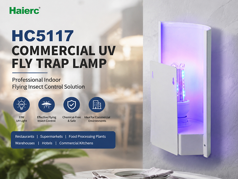 Haierc HC5117 Commercial UV Fly Trap Lamp: Professional Indoor Flying Insect Control Solution for Commercial Spaces