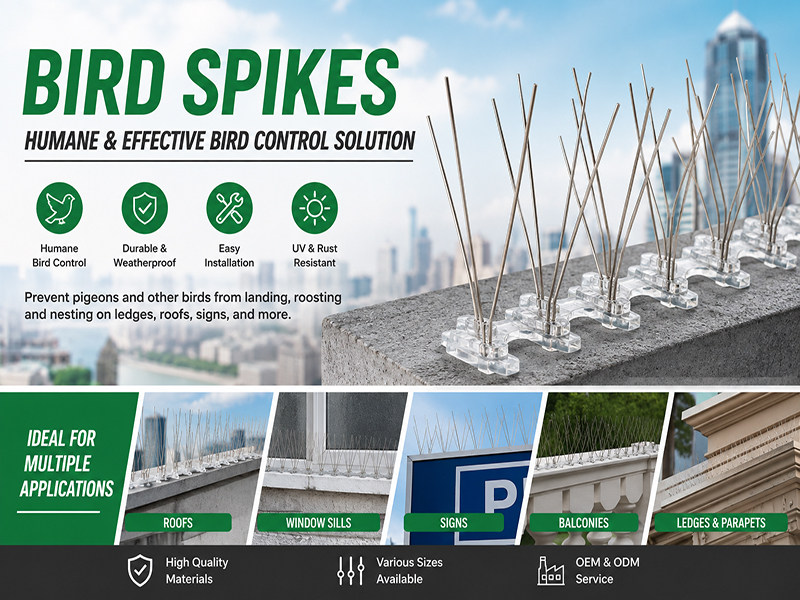 How to Choose the Right Bird Spikes for Roofs, Balconies and Building Ledges