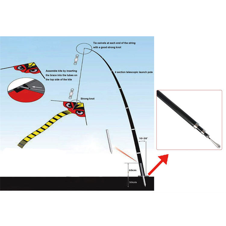 Haierc Bird Repeller Scare Pigeon Pest Control Bird Scarer Kite Support HC1635