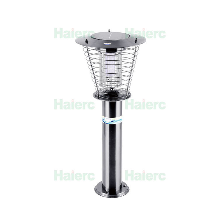 Haierc Eco-friendy Stainless Steel Solar Mosquito Catch Lamp Trap HC6119