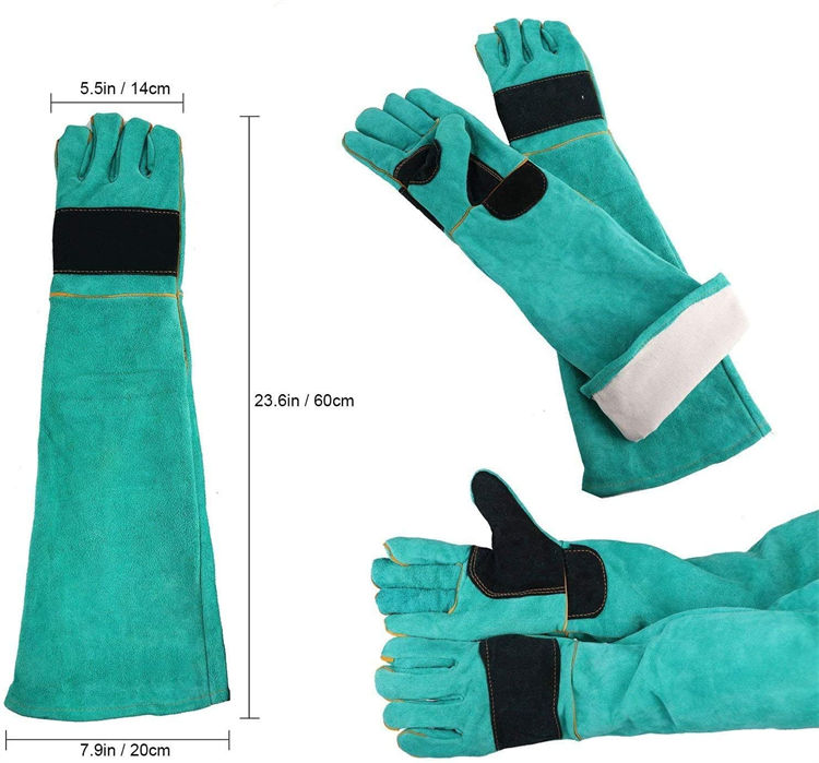 23.6 IN Animal Handling Anti-bite/scratch Gloves for Dog Cat Bird Snake Parrot Lizard Wild Animals Protection Gloves