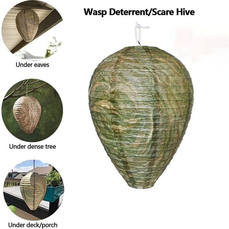 Haierc Wasp Nest Decoy Eco Friendly Hanging Fake Wasp Nest Lantern Trap for Home and Garden Outdoors HC4707S