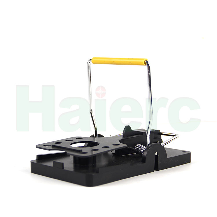 Haierc Eco-Friendly Reusable Live Catching Black Plastic Mouse Snap Trap HC2201
