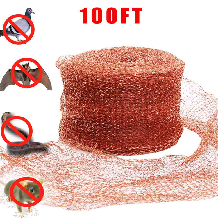 4inch*100ft Rodent Copper Mesh,Mouse Rat Rodent Control Copper Mesh