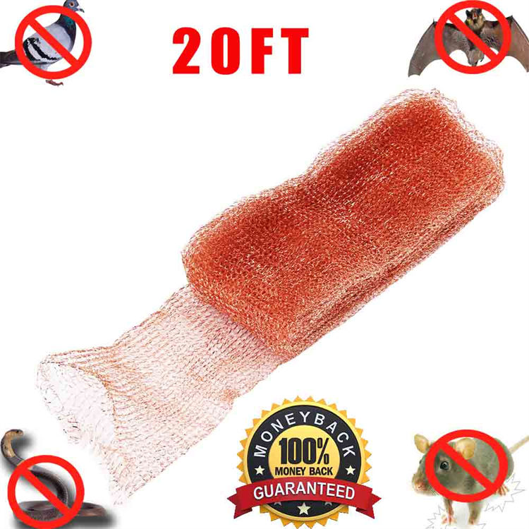 4inch*20ft Rodent Copper Mesh,Pest Control For Slug Repellent, Crafts, Electrical Repairs, Grounding