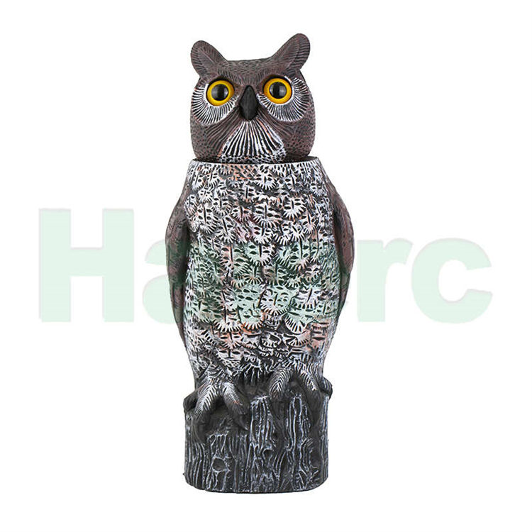 Haierc Garden Natural Scarecrow Rotating Head Owl Pest Control HC1602