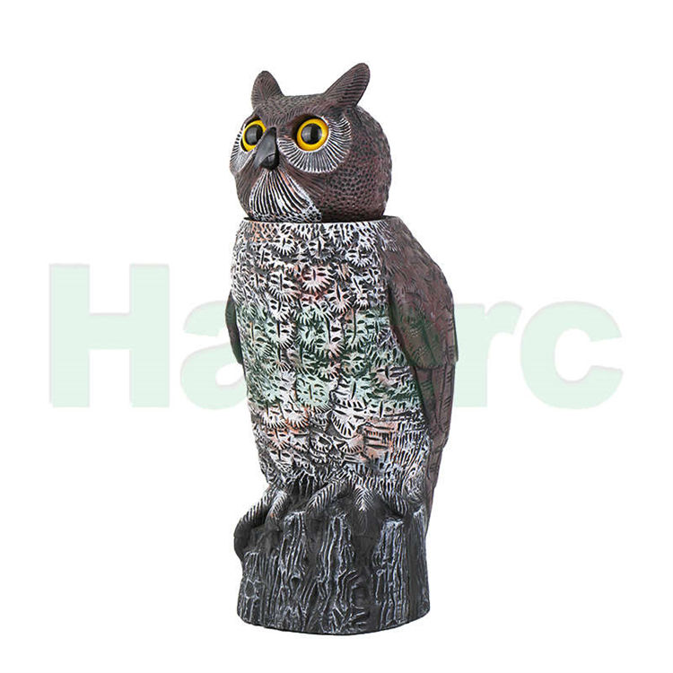 Haierc Garden Natural Scarecrow Rotating Head Owl Pest Control HC1602