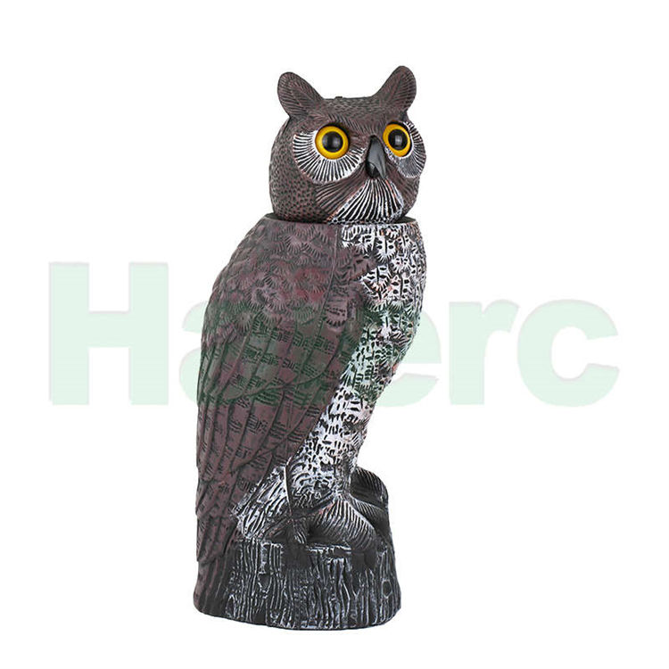 Haierc Garden Natural Scarecrow Rotating Head Owl Pest Control HC1602