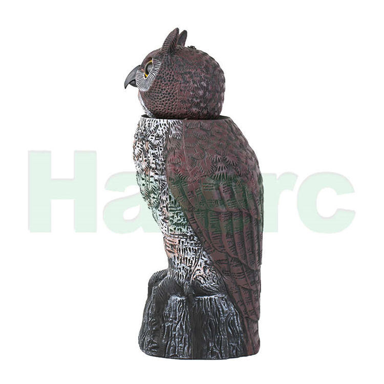 Haierc Garden Natural Scarecrow Rotating Head Owl Pest Control HC1602