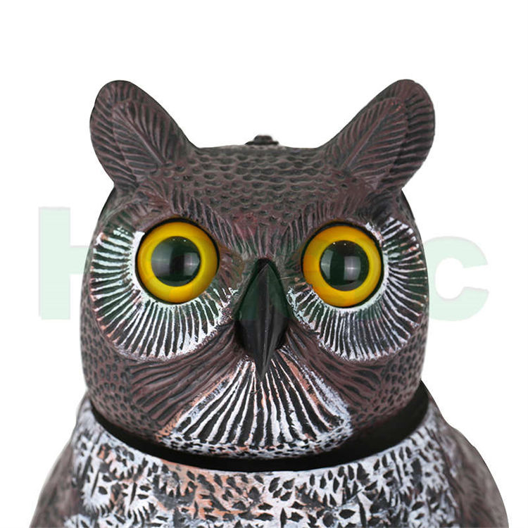 Haierc Garden Natural Scarecrow Rotating Head Owl Pest Control HC1602