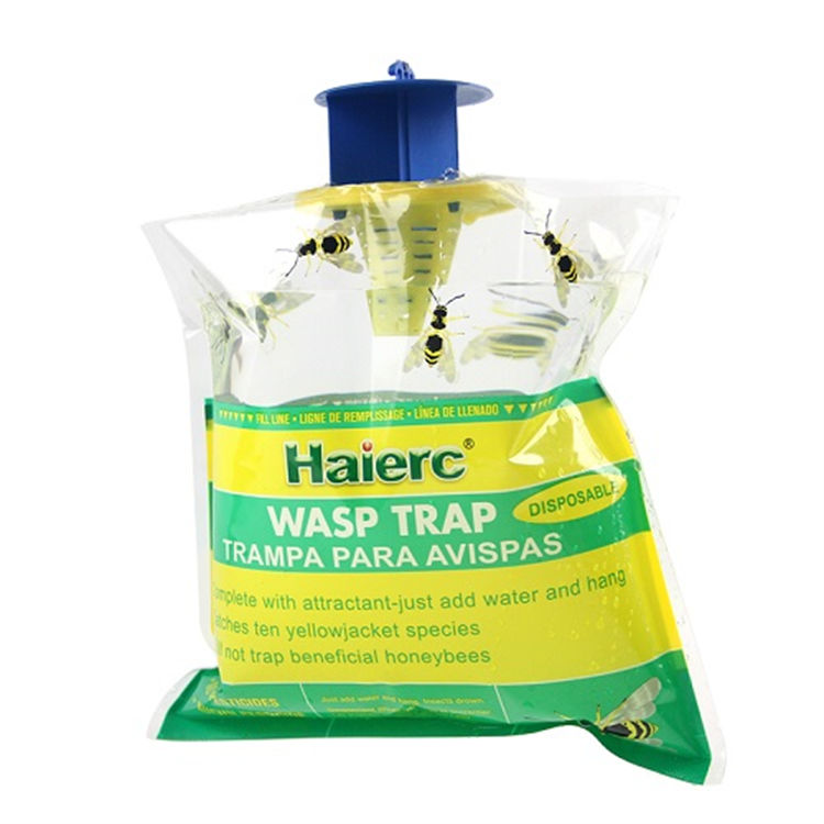 Haierc Fresh New Outdoor Disposable Plastic Hanging Insect Control Wasp Trap Bag Yellow Jacket Trap HC4702