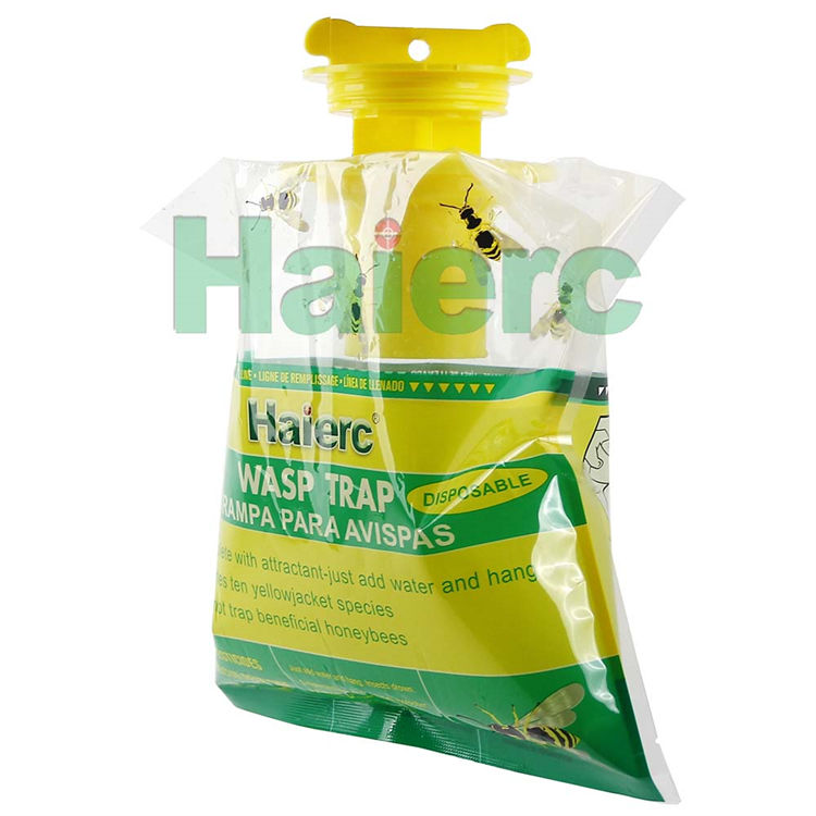 Haierc Plastic Hanging Insect Control Wasp Trap Bag,Yellow Jacket Trap HC4702S