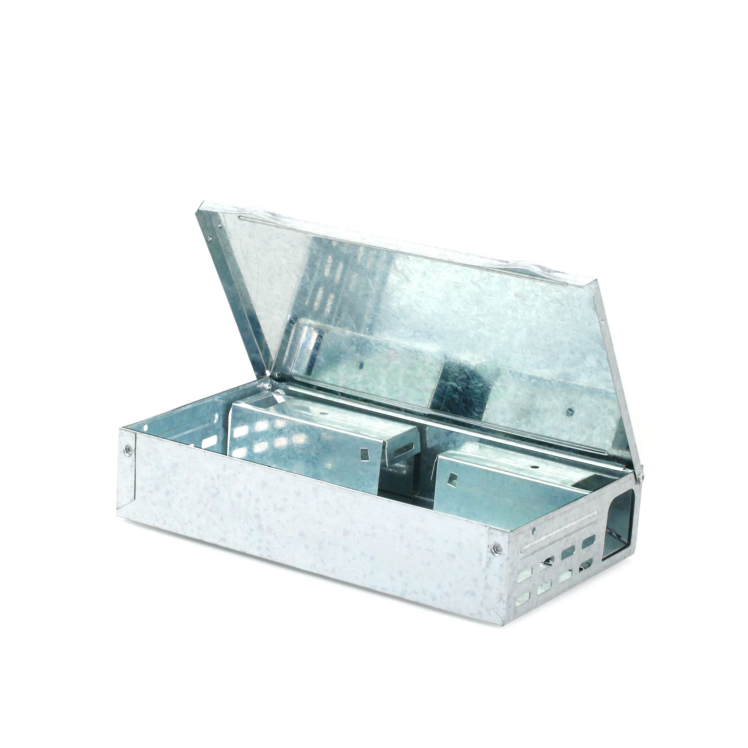 Haierc Rodent Trap Pest Control Bait Station Box  Multi Catch Mouse Trap Humane Galvanized Steel Mouse Trap