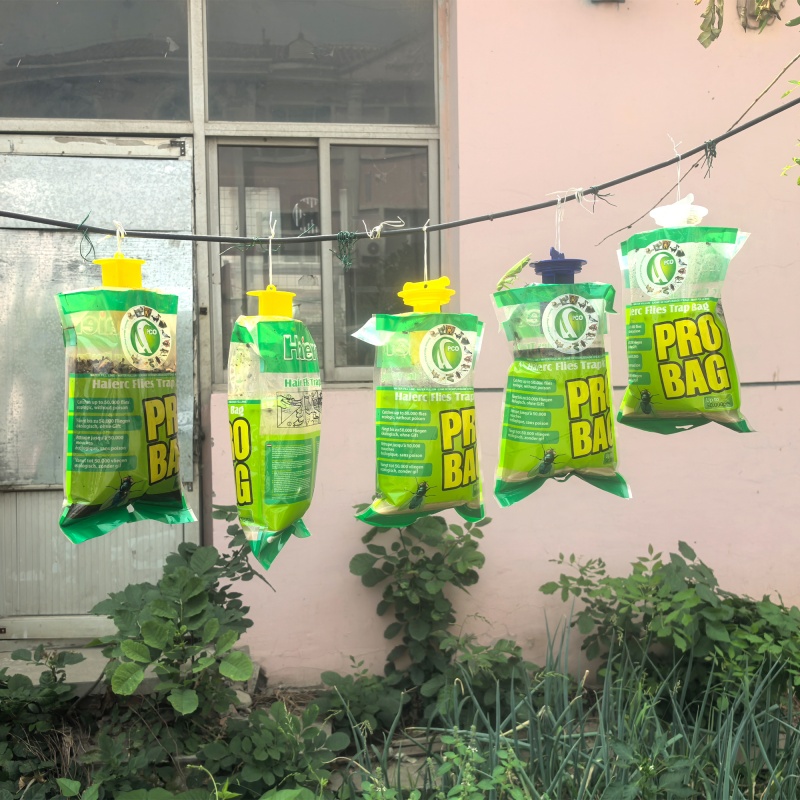 Haierc Hot Sales Nontoxic Insect Products Outdoor Hanging Pest Control Disposable Big Fruit Fly Trap Bag for Garden & Home Fly Catcher