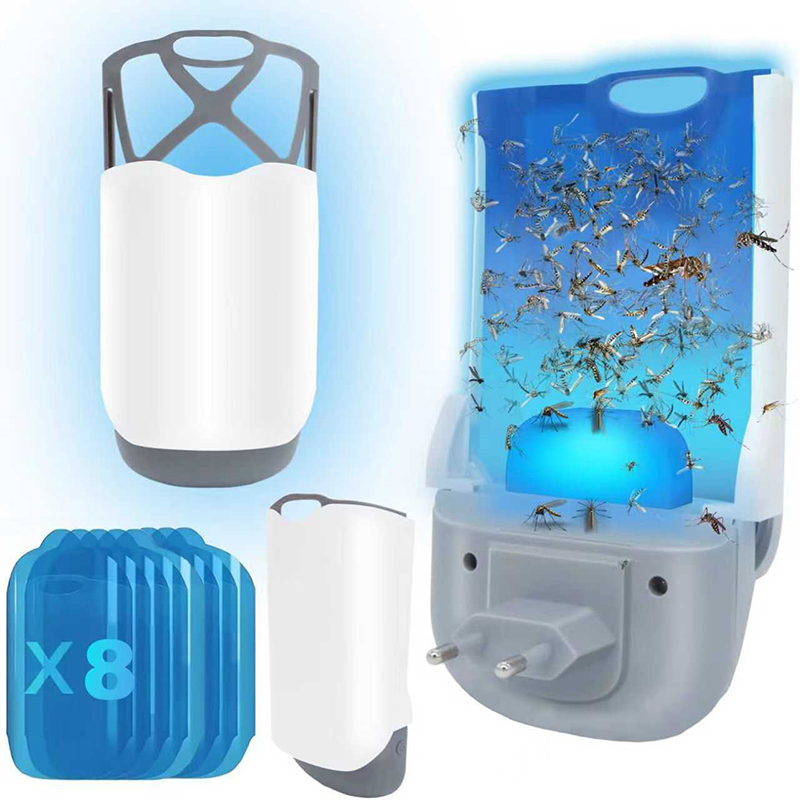 Haierc Plug In Mosquito Killer Lamp with UV Light and Replaceable Glue Cards for Indoor Insect Control