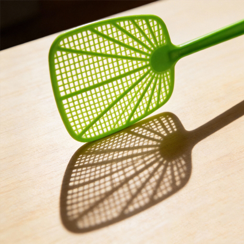 Haierc Personalized Plastic Fly Swatters with Long Handles for Home, Patio & Office Use