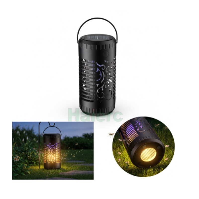 Haierc Outdoor Solar Insect Zapper, Hanging Solar Lights Hollow Out Waterproof LED Lanterns for Yard, Patio,Lawn,Pathway,Garden Decor Insect Trap Lamp