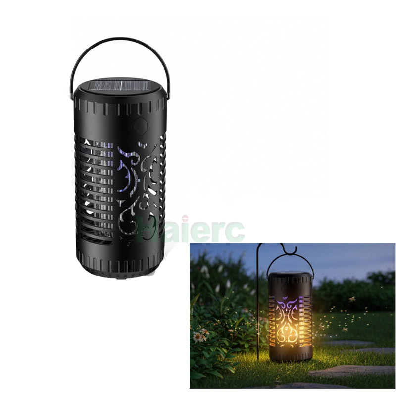 Haierc Outdoor Solar Insect Zapper, Hanging Solar Lights Hollow Out Waterproof LED Lanterns for Yard, Patio,Lawn,Pathway,Garden Decor Insect Trap Lamp