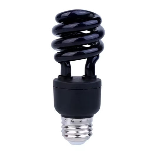 Compact UV Energy Saving Light Bulb E27 Spiral CFL | Black Light Bulb for Mosquito & Fly Trap | 365nm/368nm/395nm